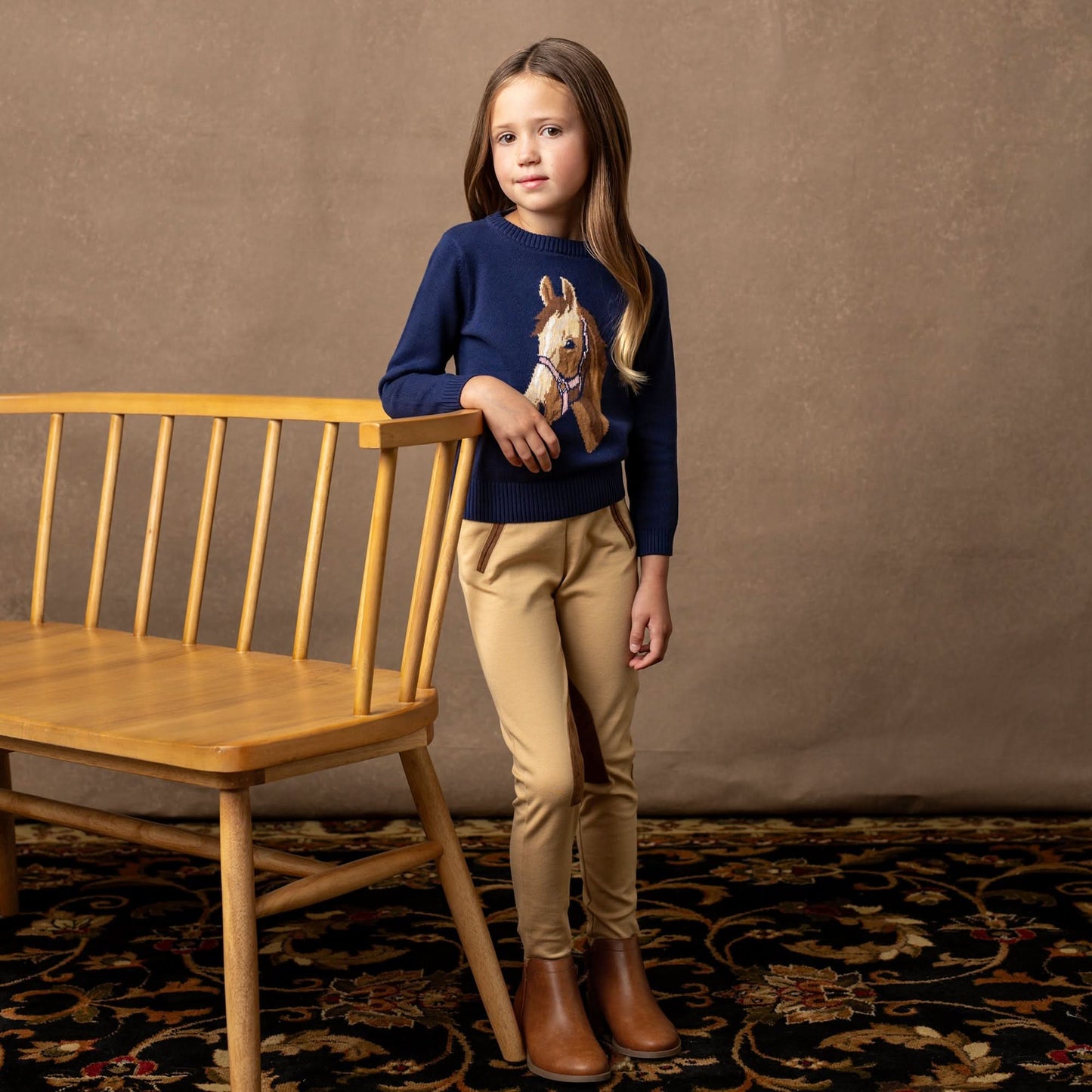 Horse Intarsia Pullover Sweater - Baby