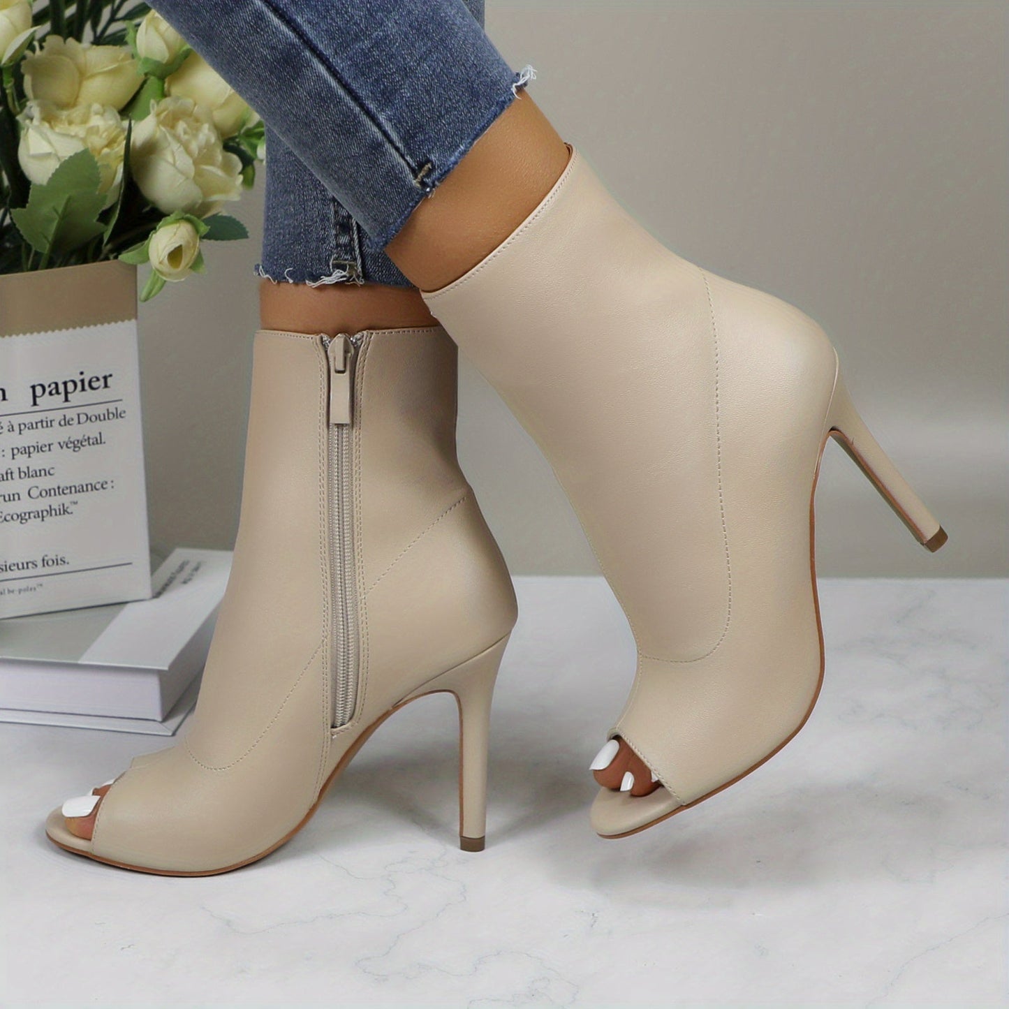 Metallic Stiletto Boots Dance Party Shine