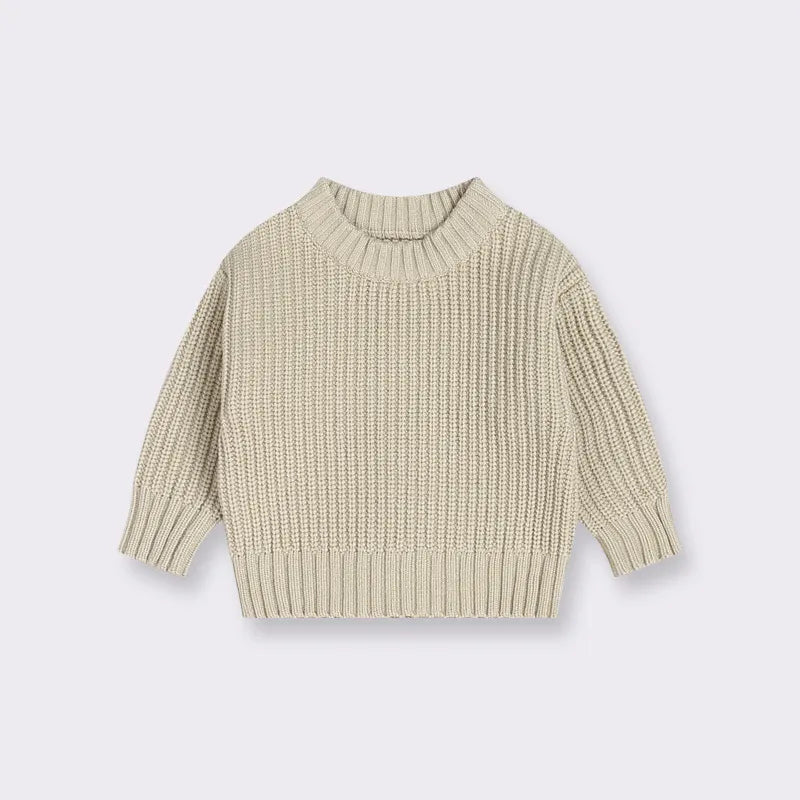 Baby Boys Girls Children Autumn And Winter Loose Knitted Coat Sweater - # BOAA111010001