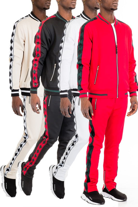 Men's Diamond Tape 2 piece Track Suit