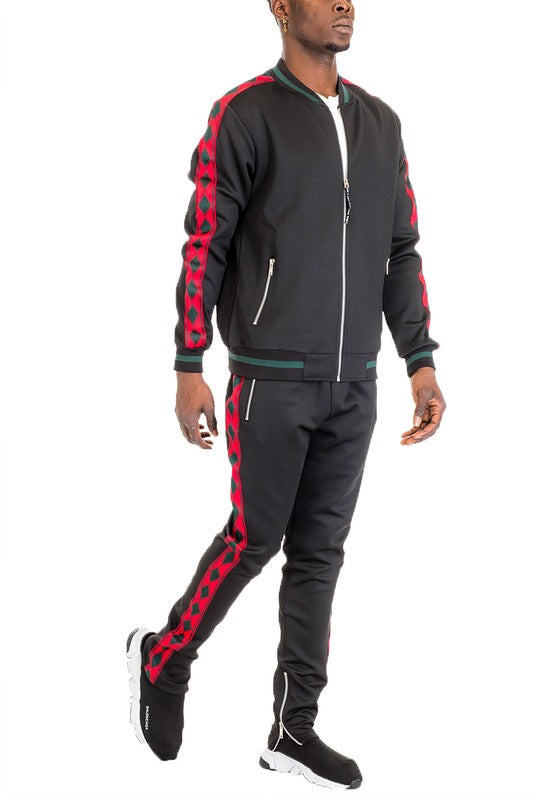Men's Diamond Tape 2 piece Track Suit