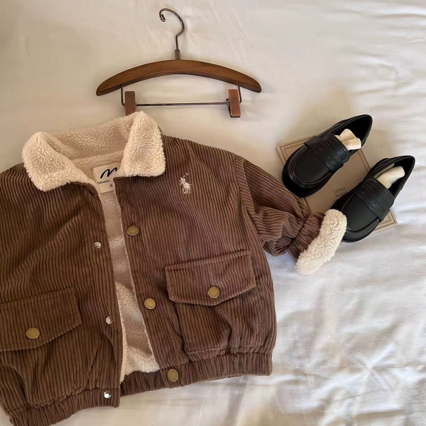 Baby Boy Corduroy Jacket - Sherpa Lined Winter Coat for Toddlers