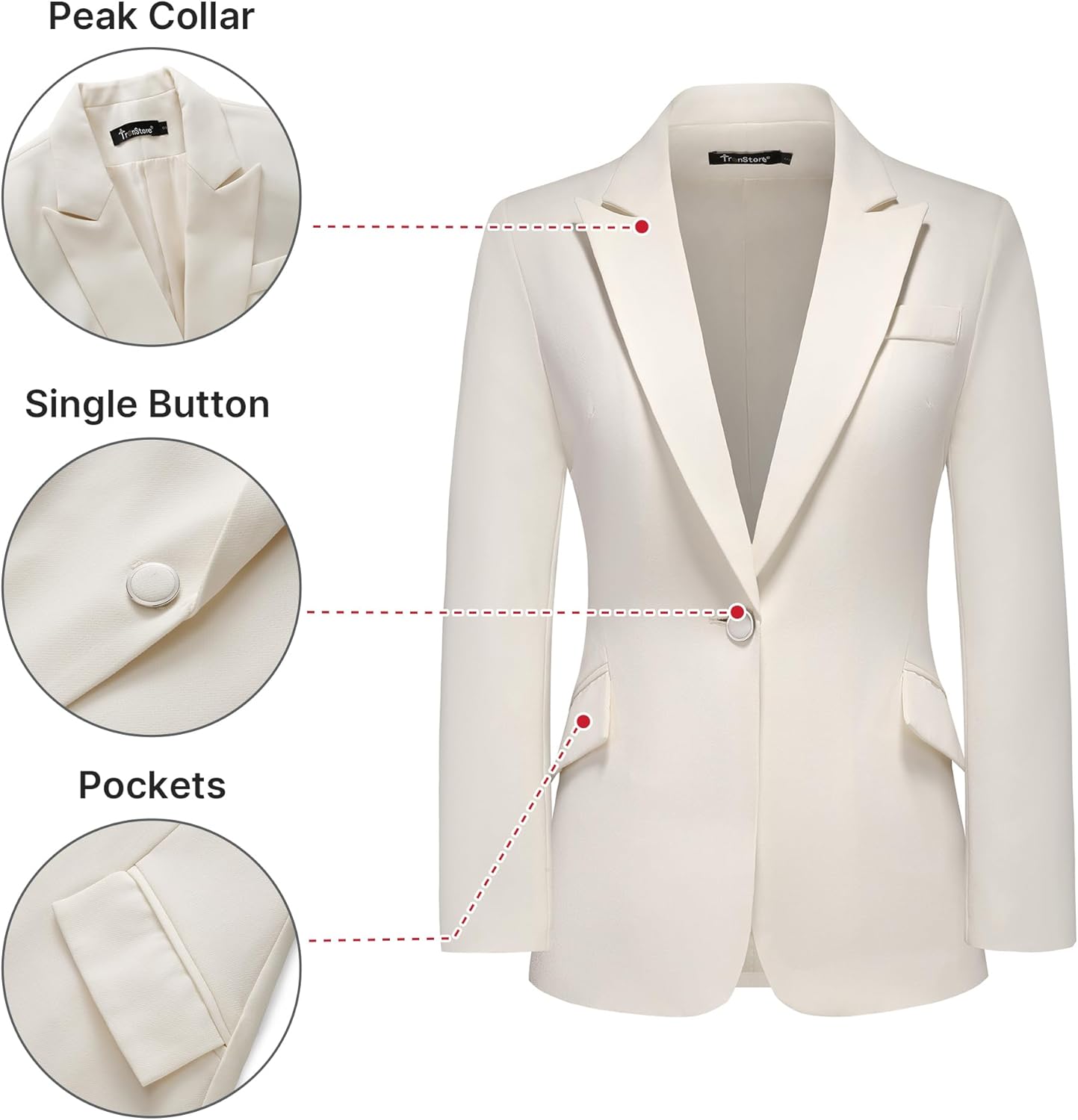 Women's Suit 2 Piece Set Pinstripe Blazer and Bootcut Dressy Pants Set for Work Office Business Outfits