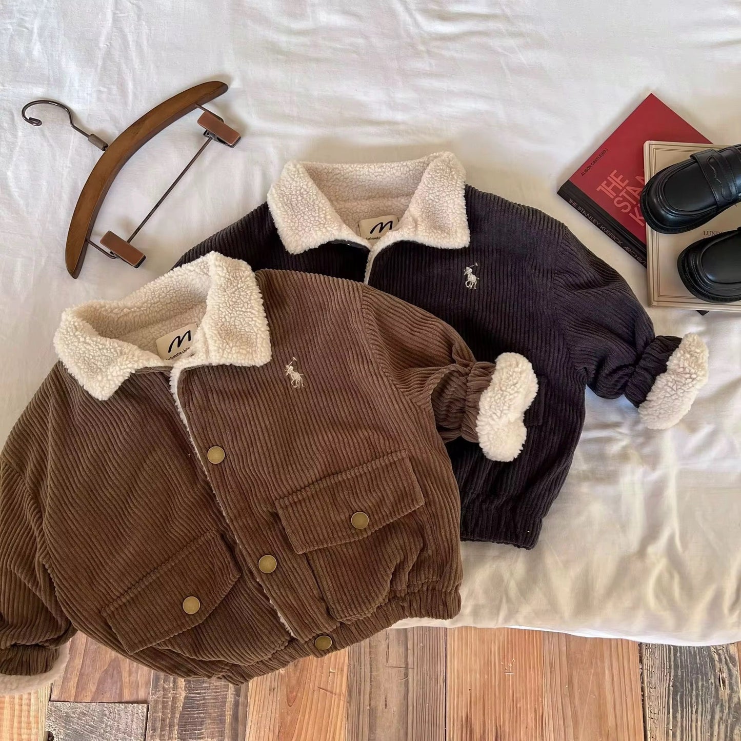 Baby Boy Corduroy Jacket - Sherpa Lined Winter Coat for Toddlers