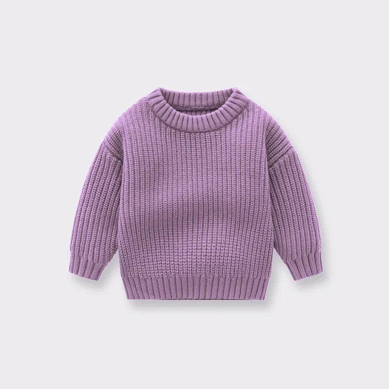 Baby Boys Girls Children Autumn And Winter Loose Knitted Coat Sweater - # BOAA111010001