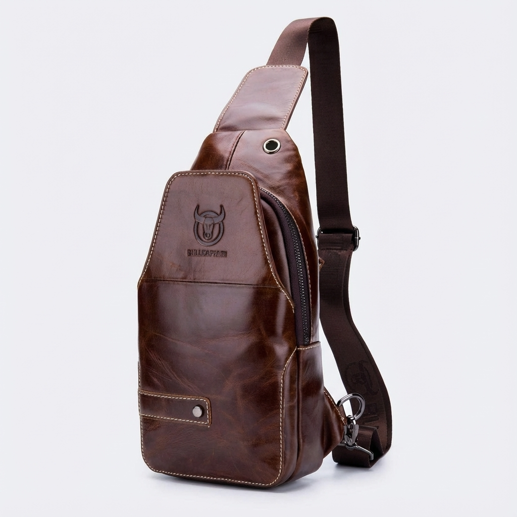 Leather Business Sling Bag – Compact & Timeless