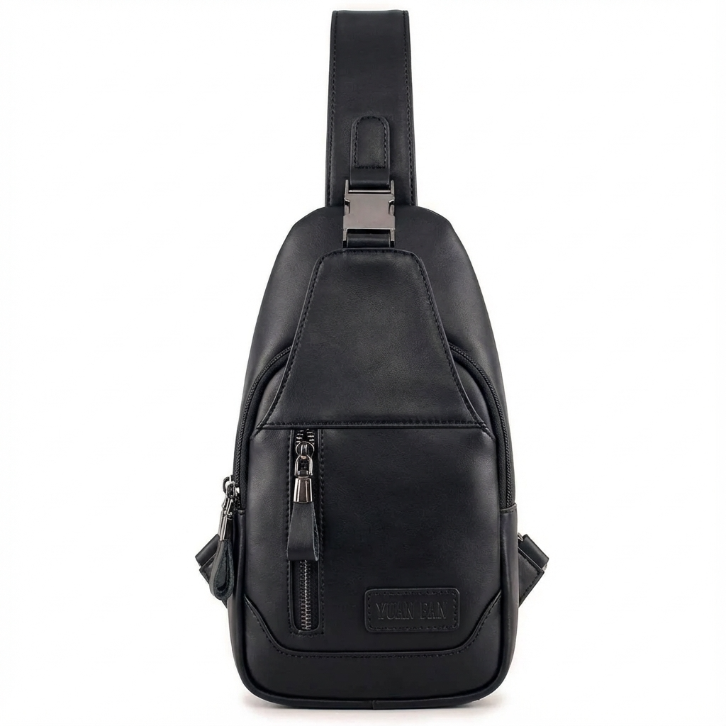 Luxury Leather Chest Sling Bag – Sleek & Functional