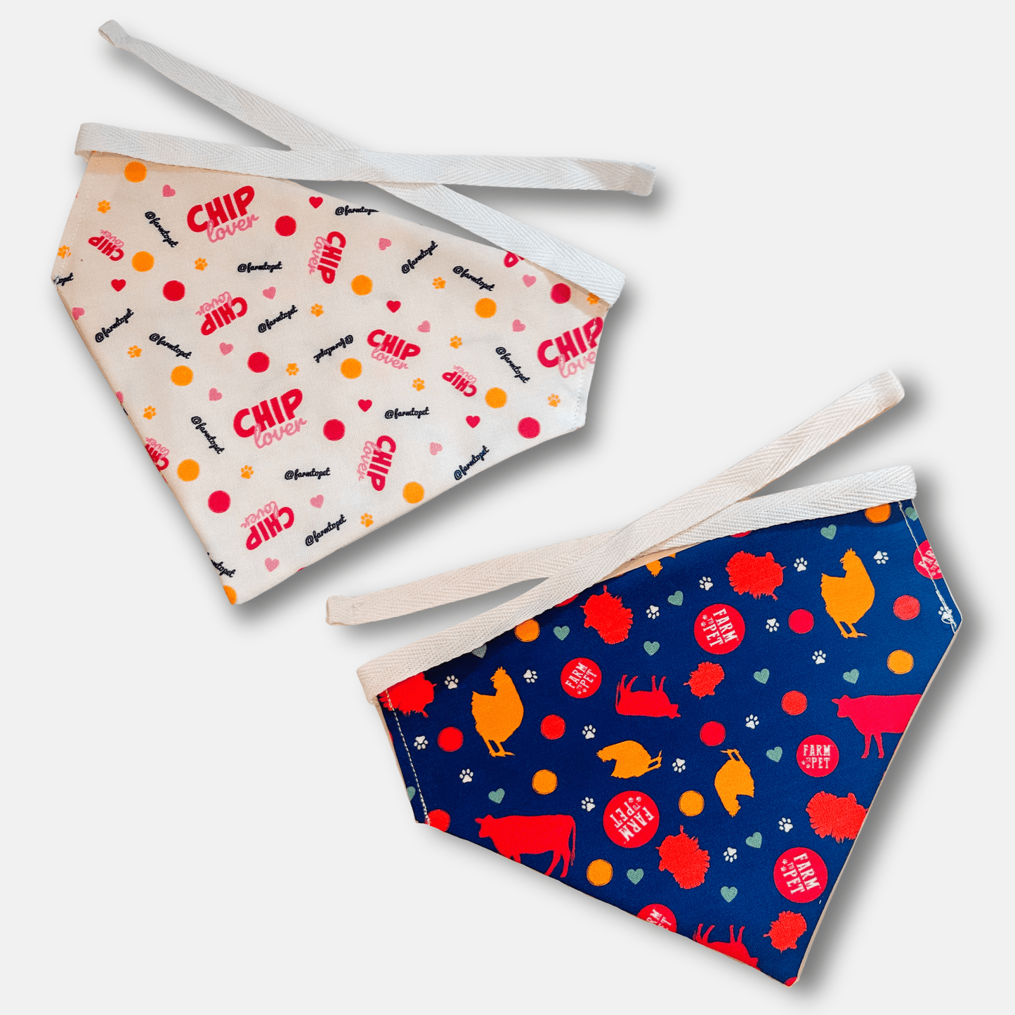 Tie-on Dog Bandana | Adjustable String-tie Bandana for Dogs and Cats