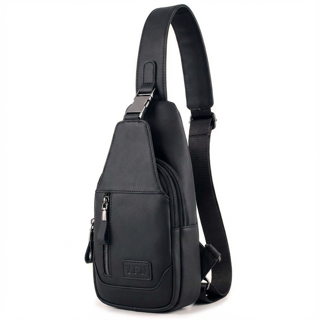 Luxury Leather Chest Sling Bag – Sleek & Functional