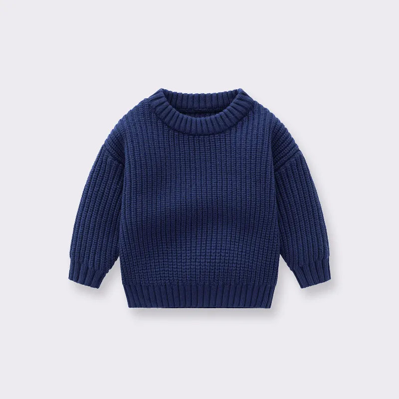 Baby Boys Girls Children Autumn And Winter Loose Knitted Coat Sweater - # BOAA111010001