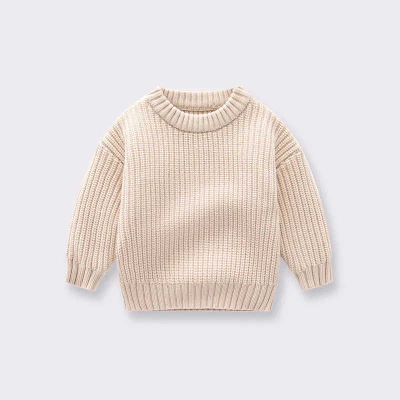 Baby Boys Girls Children Autumn And Winter Loose Knitted Coat Sweater - # BOAA111010001