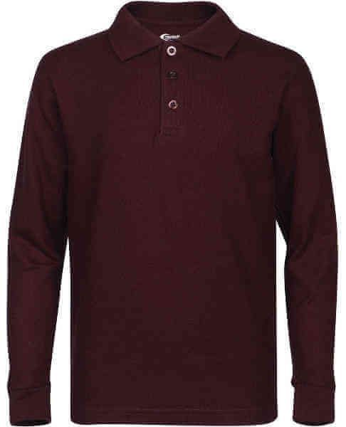 Men's Long Sleeve Pique Polo Shirt - Big Size