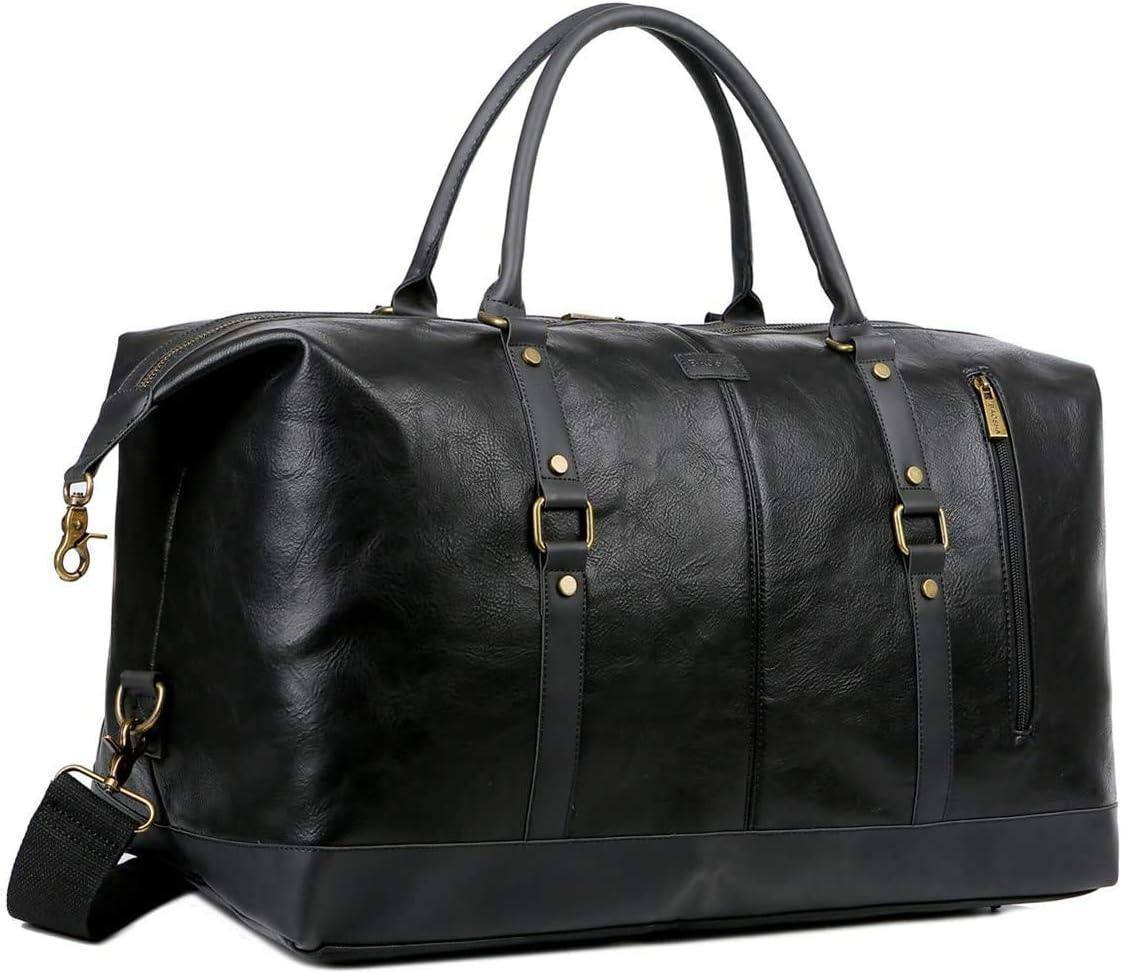 Leather Travel Duffel Bag – Vintage Carry-On Weekender