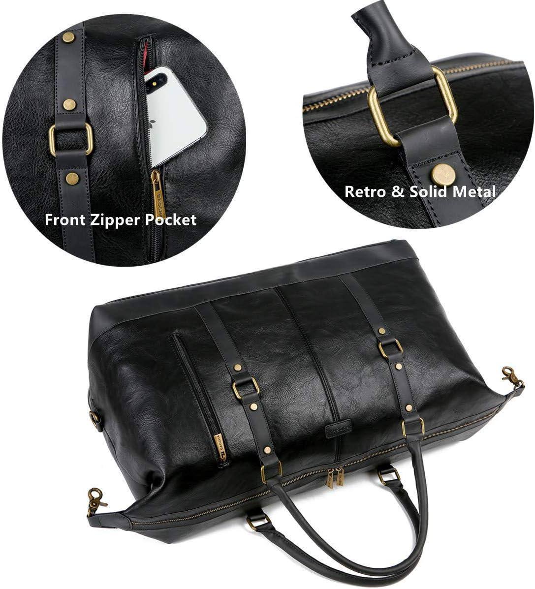 Leather Travel Duffel Bag – Vintage Carry-On Weekender