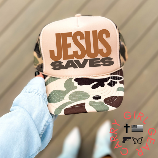 JESUS SAVES Trucker