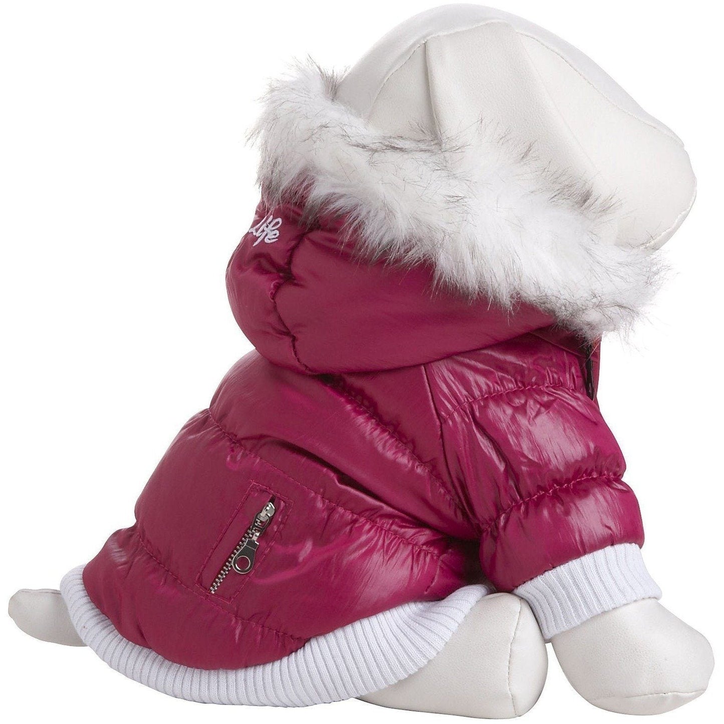 Pet Life ® Classic Metallic Fashion 3M Insulated Dog Coat Parka  w/ Removable Hood
