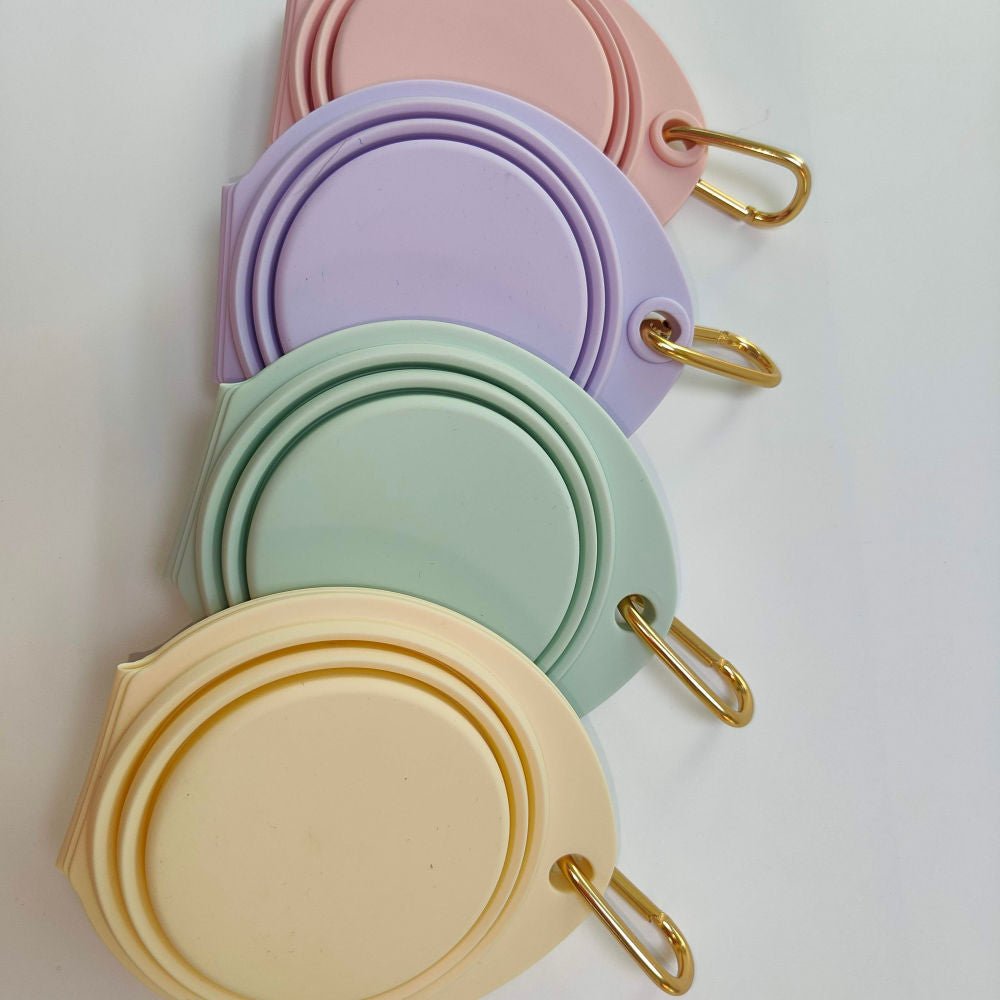Collapsible Double Pet Bowl – Lightweight & Portable for Travel