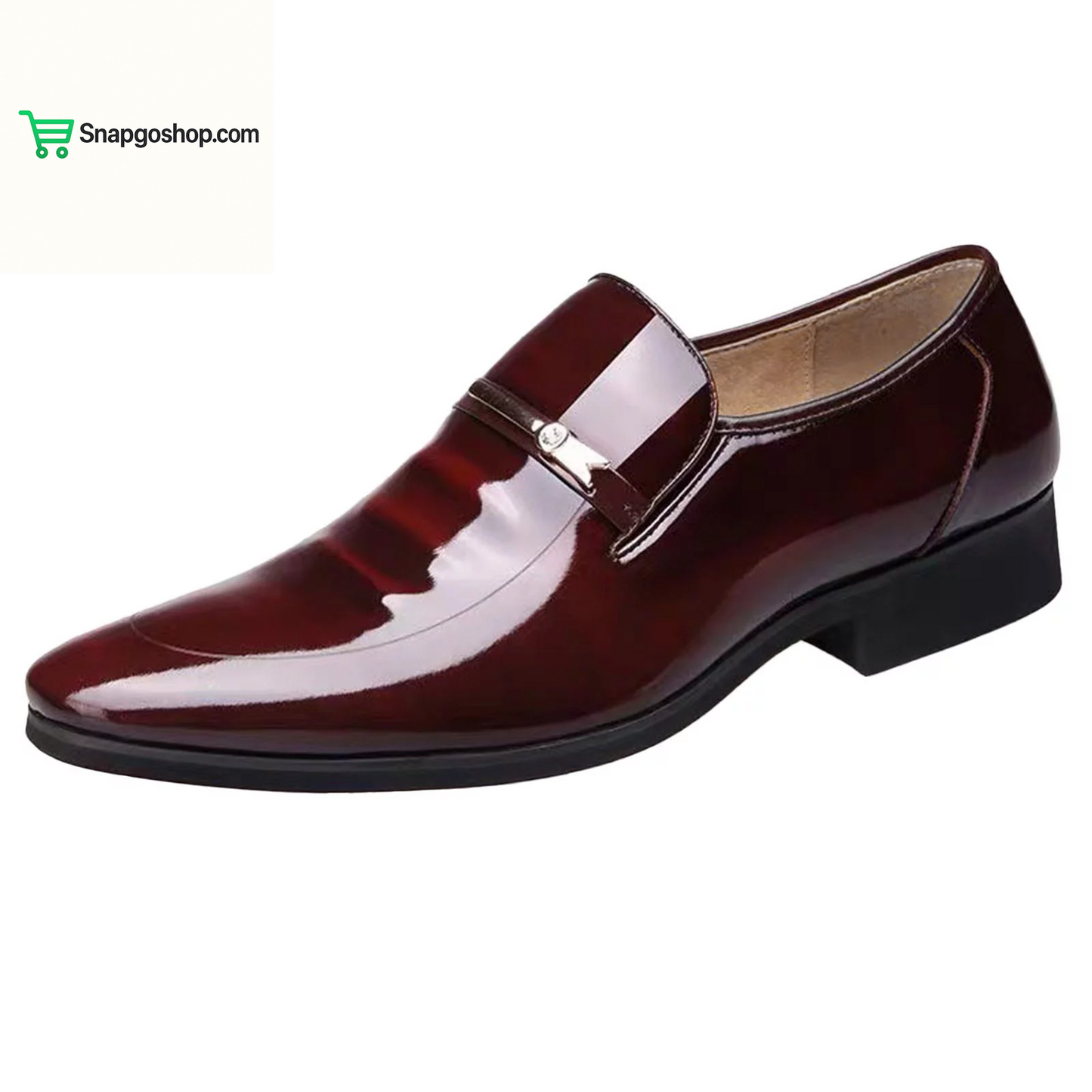Adult Men Shoes Extra Wide Shoes for Men Leather Classic Style Mens Shoes Fashion Metal Strip Decoration Leather Shoe Horn for Men Black 9