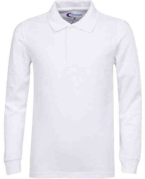 Men's Long Sleeve Pique Polo Shirt - Big Size